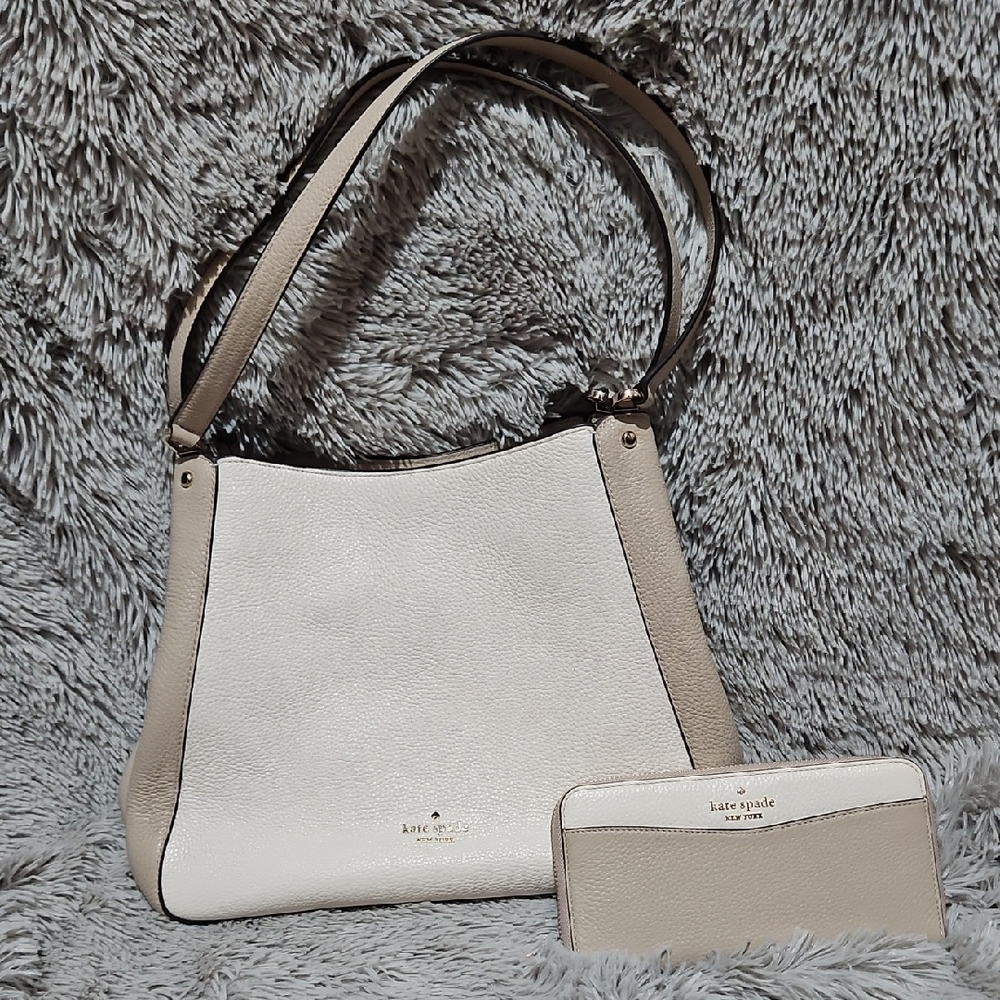 Kate Spade Cream and Tan Shoulder Bag